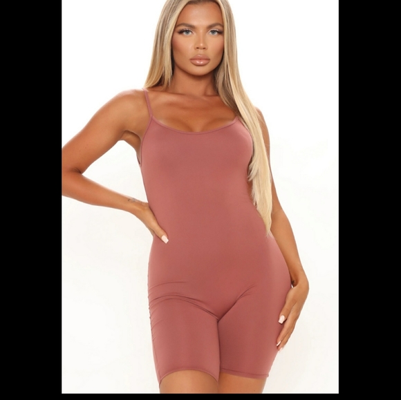 Fashion Nova Season Biker Short Romper, Size Medium - Picture 1 of 5